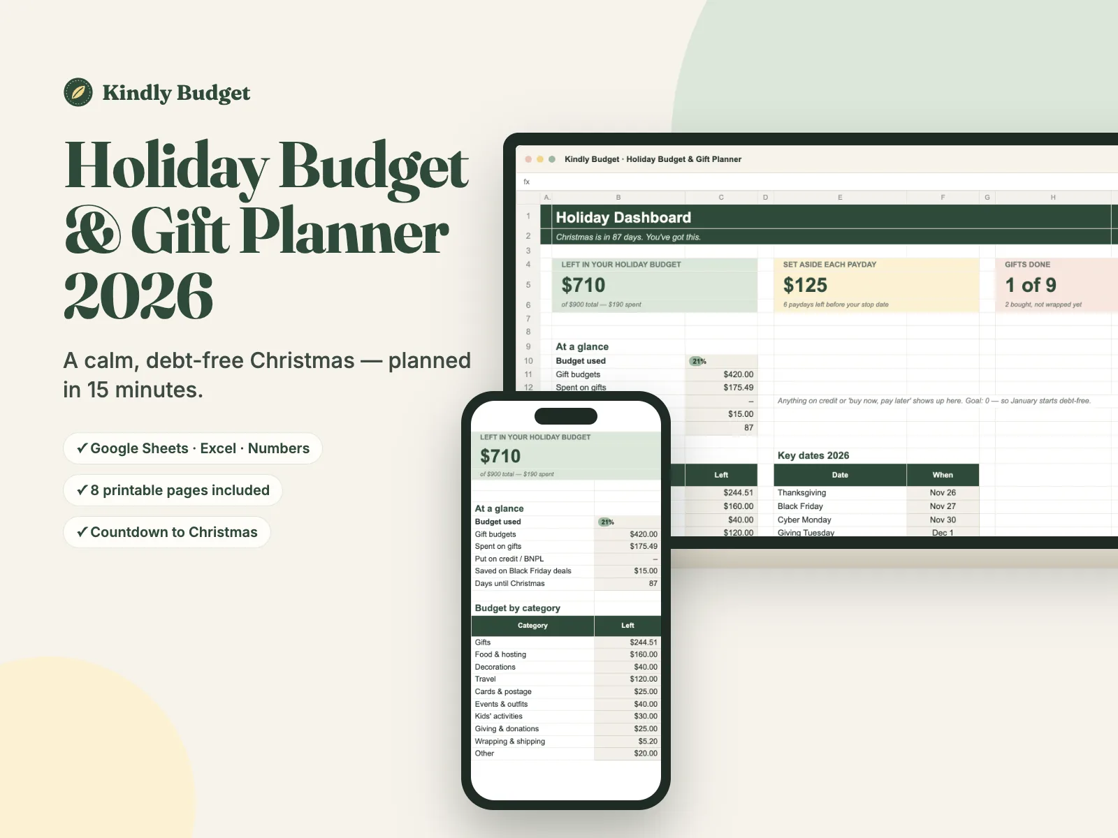 The Holiday Budget & Gift Planner 2026