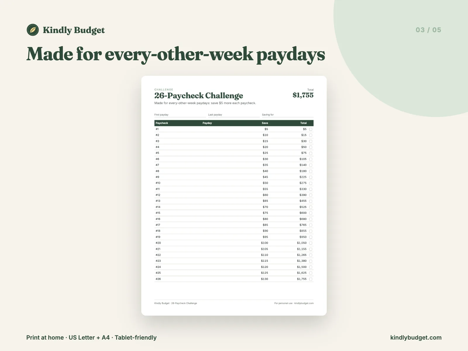 Made for every-other-week paydays