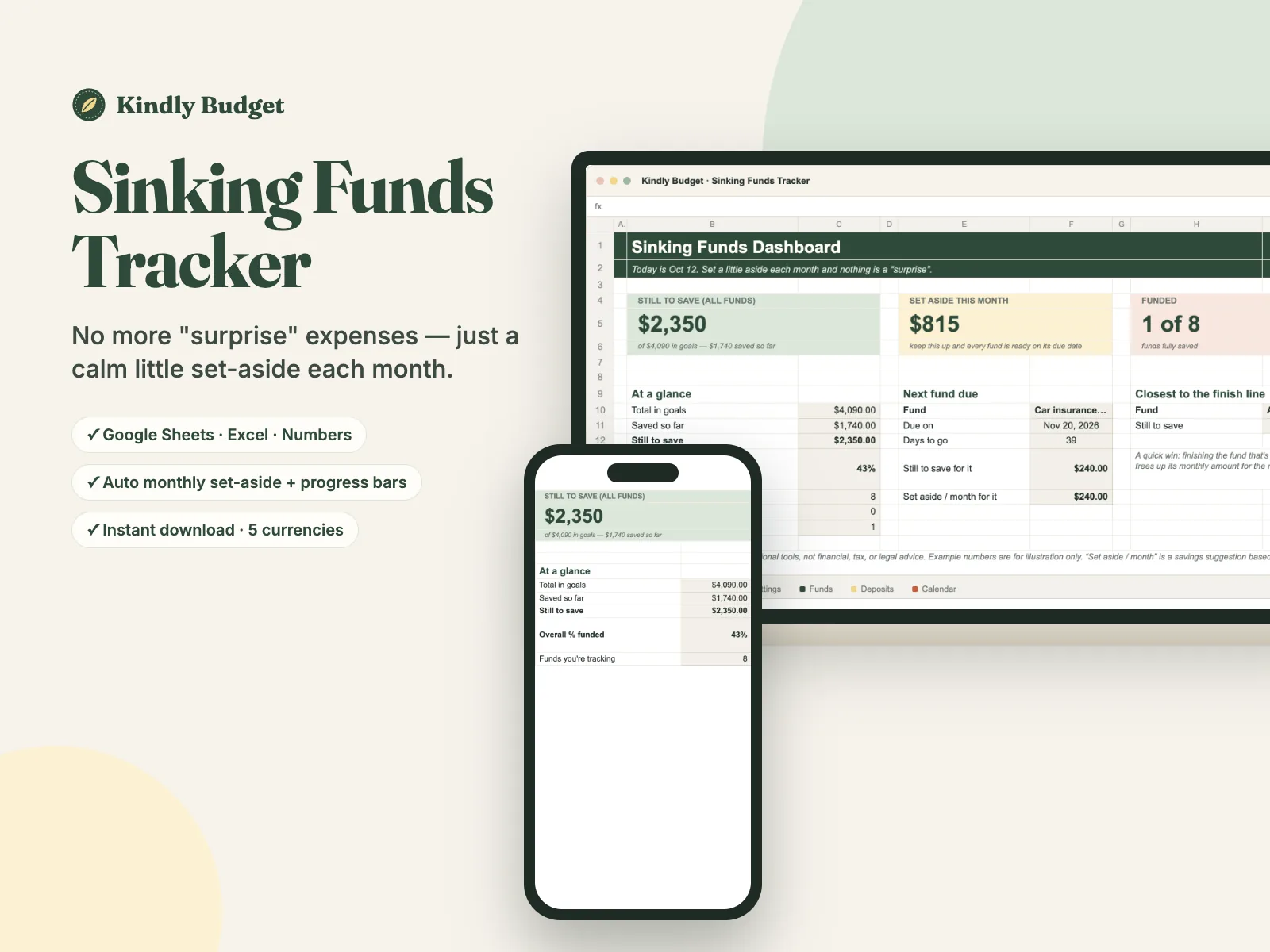 The Sinking Funds Tracker