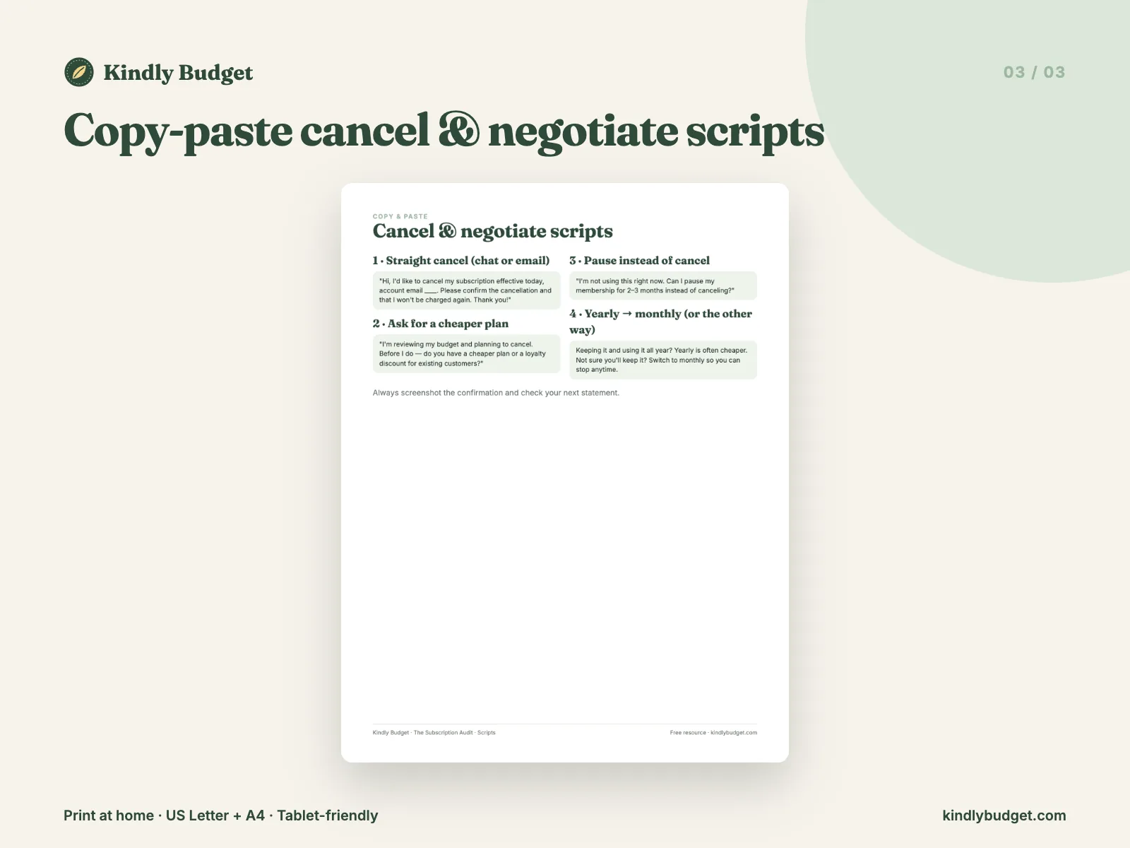Copy-paste cancel & negotiate scripts